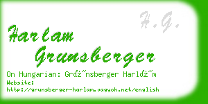 harlam grunsberger business card